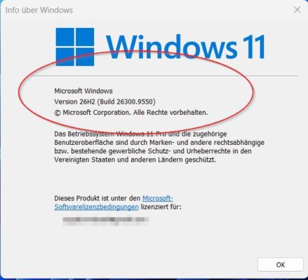Windows 11 26H2 winver