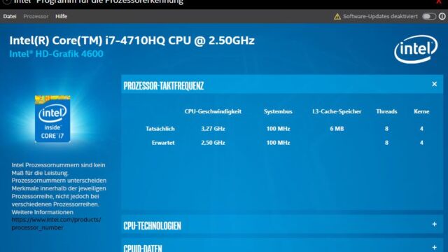 Intel Processor Identification Utility Taktfrequenz Intel Processor Identification Utility Taktfrequenz