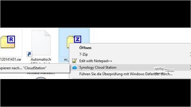 Kopieren nach Cloud Station Kopieren nach CloudStation