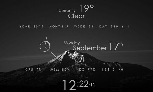 Verschiedene Skins für Rainmeter