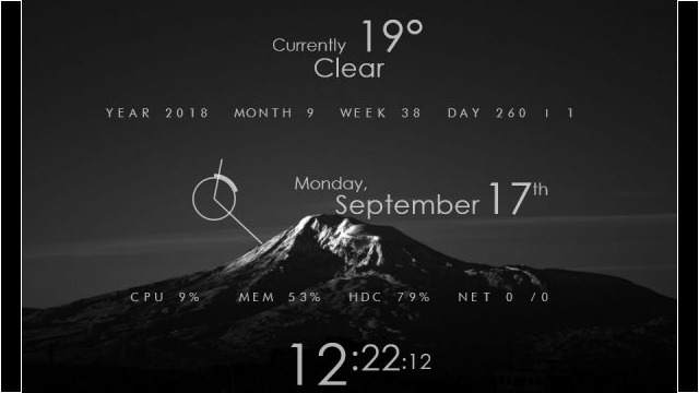 Verschiedene Skins für Rainmeter