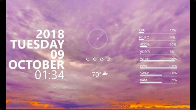 Verschiedene Skins für Rainmeter