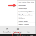 Einstellungen in OneDrive Einstellungen in OneDrive