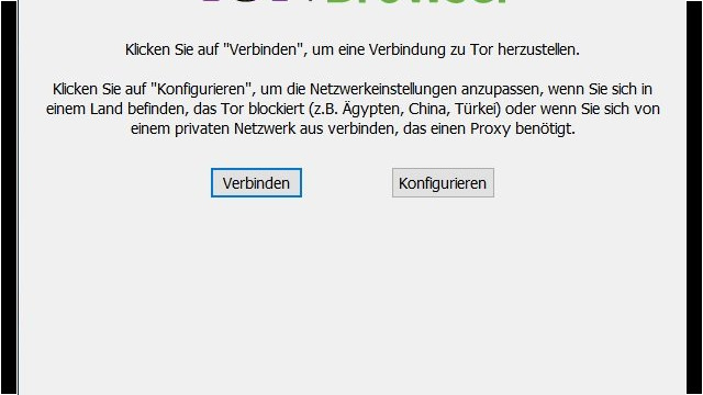 Verbindungsaufbau Tor-Netzwerk Tor Browser starten