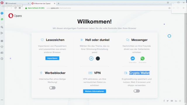 Startseite von Opera Startseite von Opera