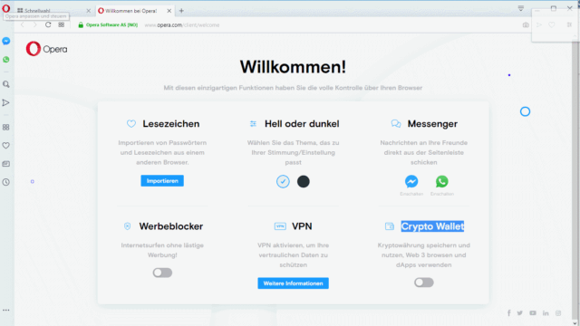 Startseite von Opera Startseite von Opera