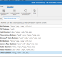 Dateitypen für Konvertierungen Dateitypen für Konvertierungen