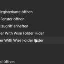 Kontextmenü Wise Filder Hider